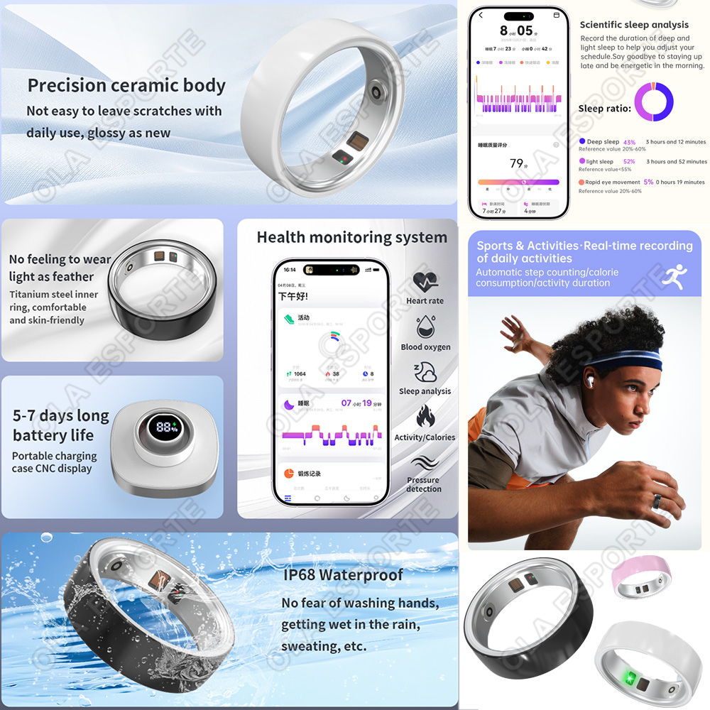 خاتم ذكي من السيراميك لمراقبة  - مراجعة Blood Pressure Monitor وسعره