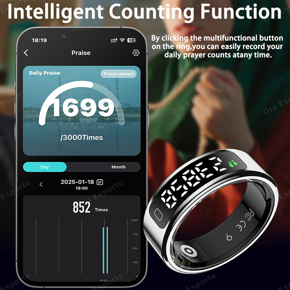 خاتم ذكي جديد مع علبة شحن، مرا - مراجعة Blood Pressure Monitor وسعره
